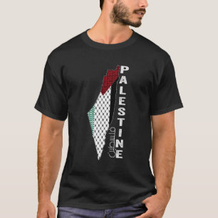 Palestinian Map Keffiyeh Thobe Patterns Palestine T-Shirt