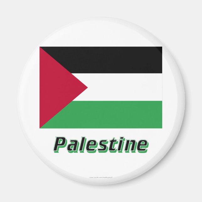 Palestinian Movement Flag with Name Magnet (Front)