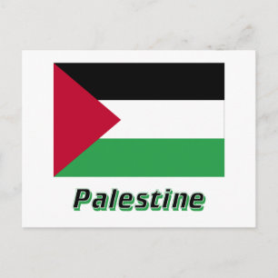 Palestinian Movement Flag with Name Postcard