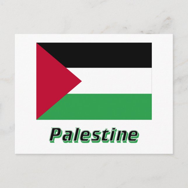 Palestinian Movement Flag with Name Postcard (Front)