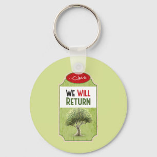 Palestinian Olive Tree: "We will Return" Key Ring