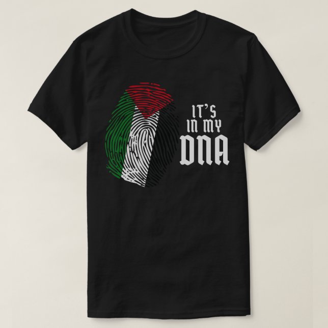 Palestinian Pride DNA Flag Of Palestine T-Shirt (Design Front)