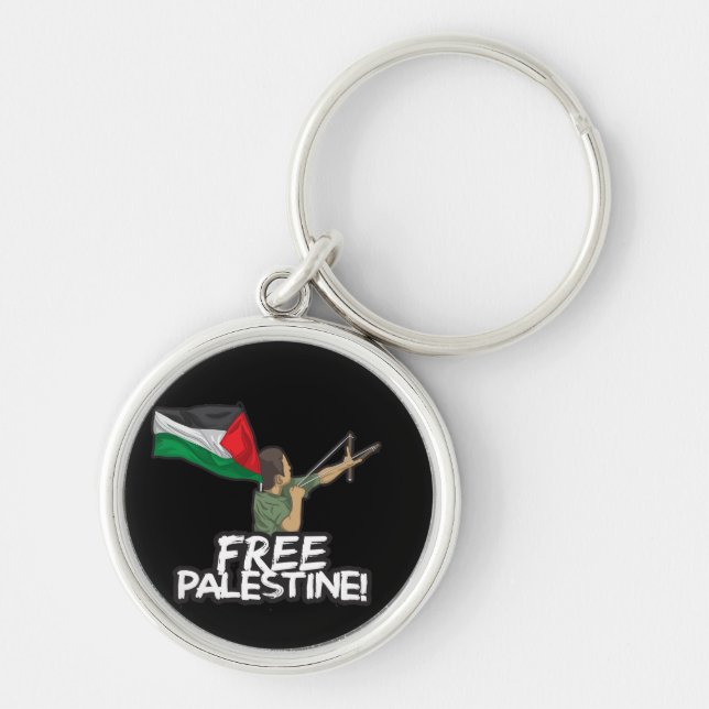 Palestinian Resister kid-flag Palestinians Freedom Key Ring (Front)