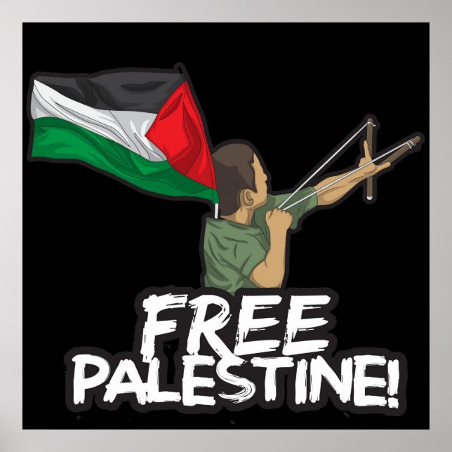Palestinian Resister kid-flag Palestinians Freedom Poster (Front)