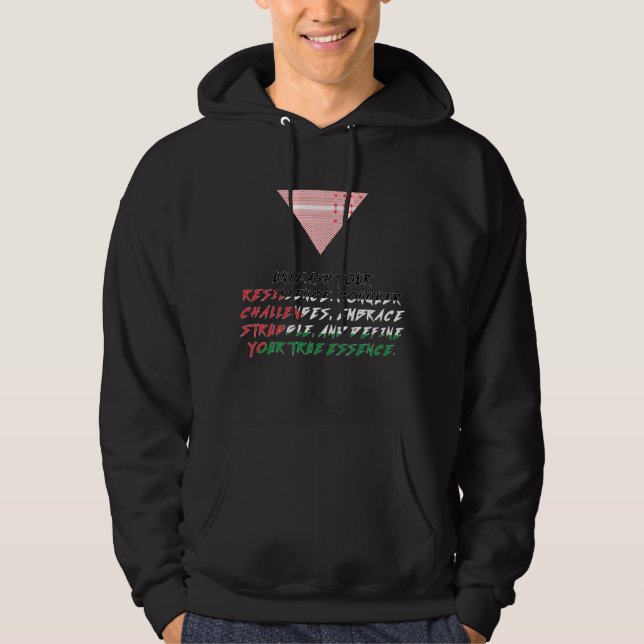 Palestinian Scarf Red arrow, Palestine Hoodie (Front)