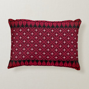 Palestinian Tatreez Embroidery Art Printed Design  Decorative Cushion