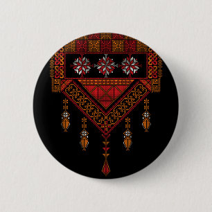 Palestinian Tatreez Embroidery  palestine Art  6 Cm Round Badge