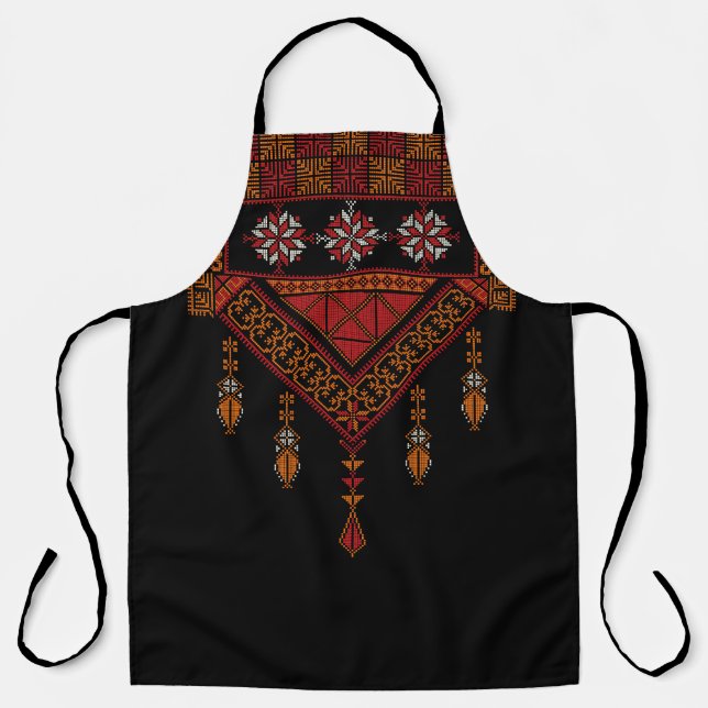 Palestinian Tatreez  Embroidery | palestine Art Apron (Front)