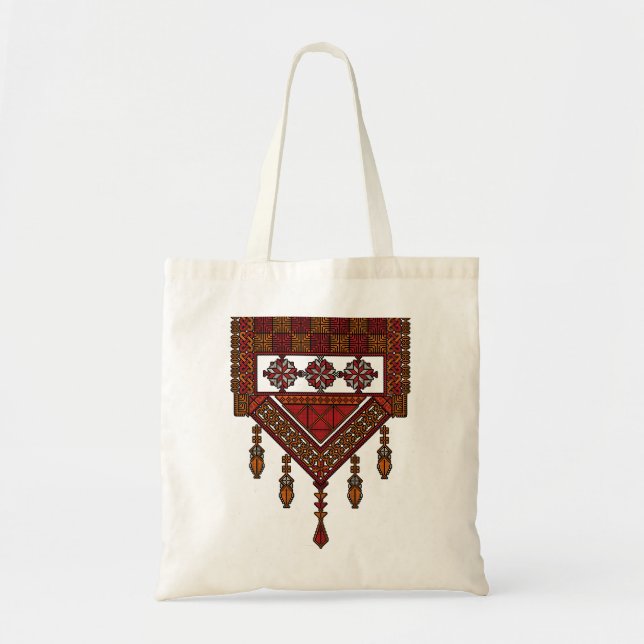 Palestinian Tatreez Embroidery | palestine Art  Tote Bag (Front)