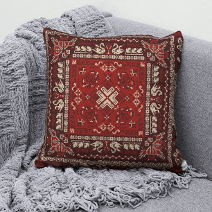 Palestinian Tatreez Fashion Throw Pillow 5
