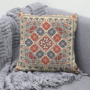 Palestinian Tatreez Fashion Throw Pillow 7
