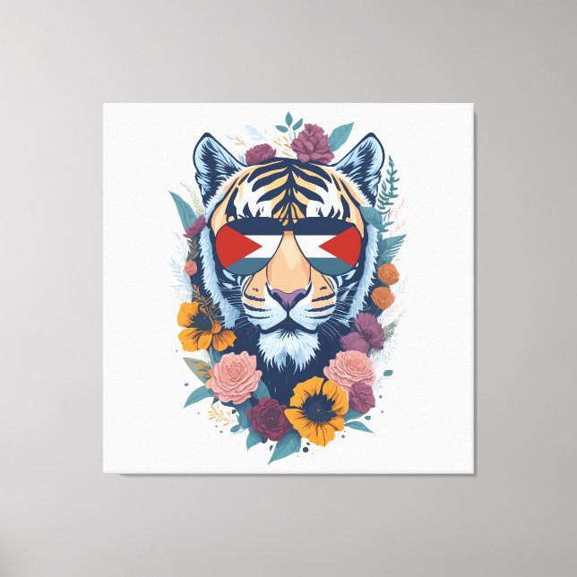 Palestinian tiger - Palestine FLAG  Canvas Print (Front)