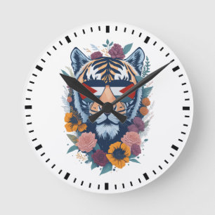 Palestinian tiger - Palestine FLAG Round Clock