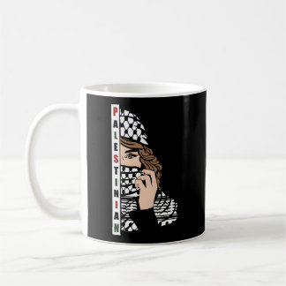 Palestinian With Kufeya Scarf Palestinian Fashion Coffee Mug