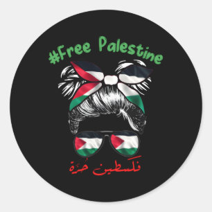 Palestinians For Palestine Flag Classic Round Sticker