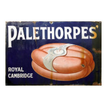 Palethorpes Sausages, vintage Enamel Sign.