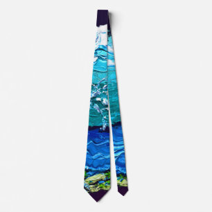 “Palette Knife Shoreline” Tie