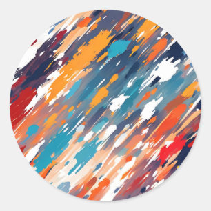 Palette Knife Texture Classic Round Sticker