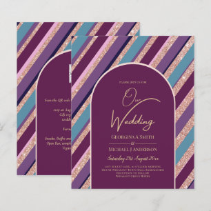 Palette Plum Purple Turquoise Rose Gold Wedding