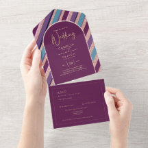 Palette Plum Purple Turquoise Rose Gold Wedding