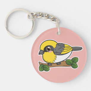 Palila Hawaii Forest Bird  Key Ring