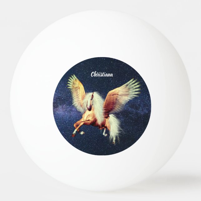 Palimino Winged Pegasus  Ping Pong Ball (Front)