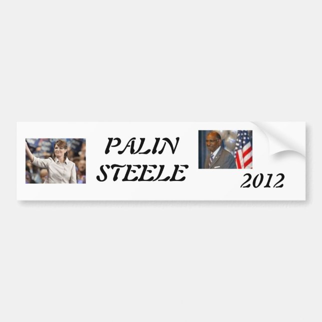 palin 2012, steele 1, 2012, PALINSTEELE Bumper Sticker (Front)