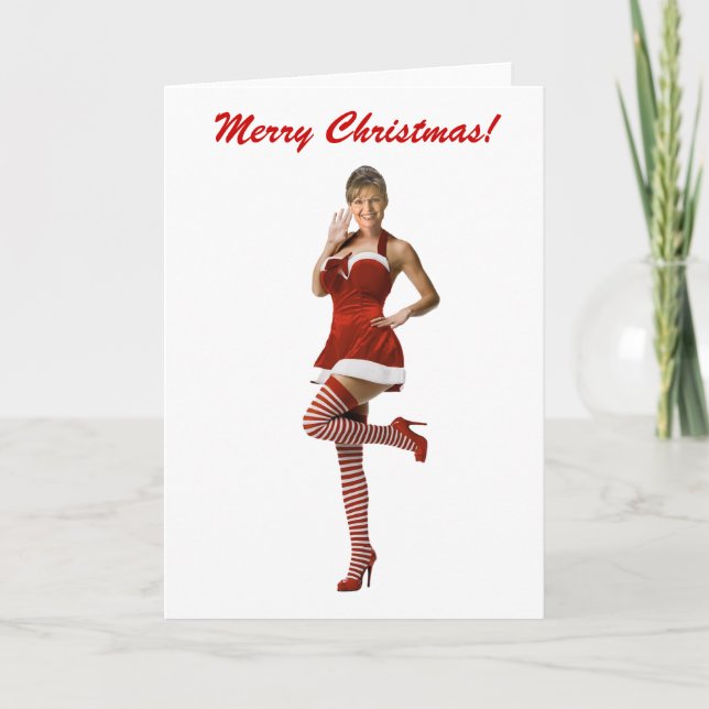 Palin Christmas(t shirt, xmas cards, buttons) Holiday Card (Front)