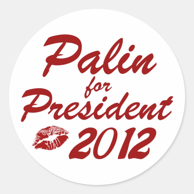 Palin for President Classic Round Sticker (Front)