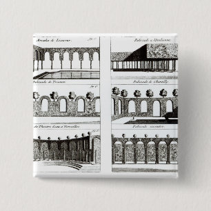 Palisade designs, from 'Theory and Practice of Gar 15 Cm Square Badge
