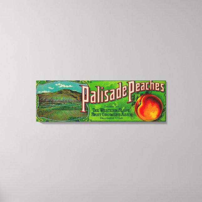 Palisade Peach Label Canvas Print (Front)