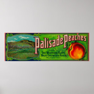 Palisade Peach Label Poster