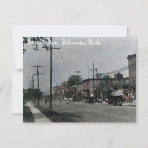 Palisades Park NJ Broad Ave 1920s Postcard