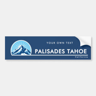 Palisades Tahoe California mount ski resort Bumper Sticker