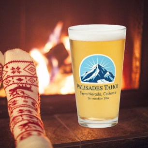 Palisades Tahoe California ski resort souvenir  Glass
