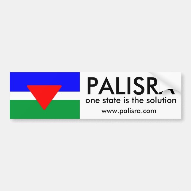 PALISRA Flag, one state is the solutio... Bumper Sticker (Front)