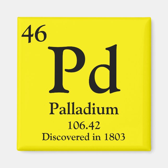 Palladium Periodic Table Magnet (Front)