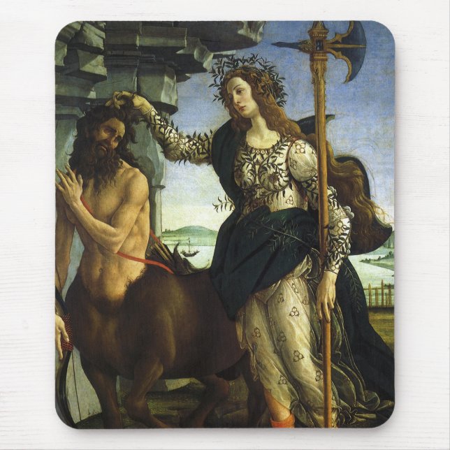Pallas and the Centaur by Sandro Botticelli Mouse Mat (Front)