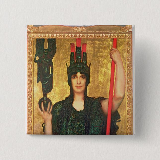 Pallas Athena 15 Cm Square Badge (Front)