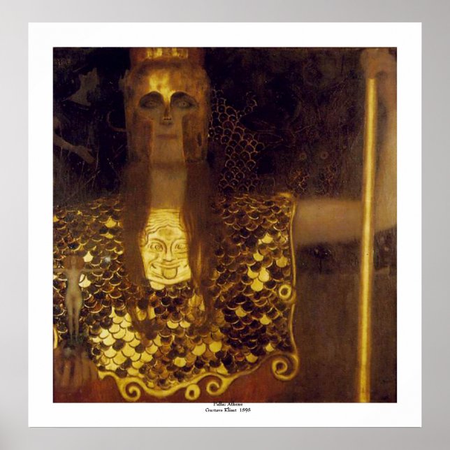 Pallas Athena by Gustav Klimt Poster (Front)