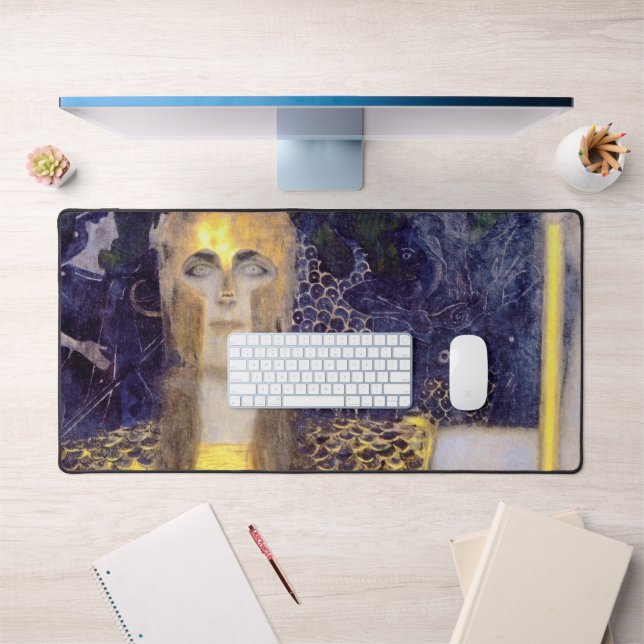 Pallas Athena, Gustav Klimt Desk Mat (Office 1)