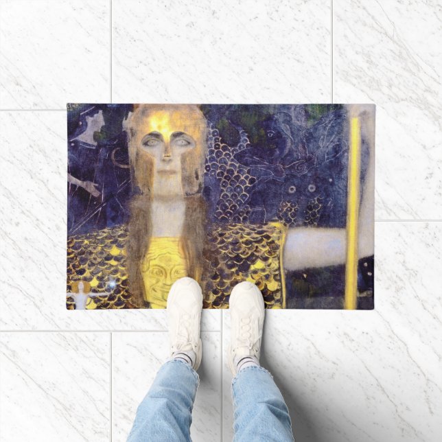 Pallas Athena, Gustav Klimt Doormat (Indoor)
