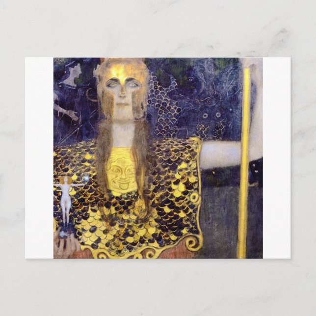 Pallas Athena, Gustav Klimt Postcard (Front)