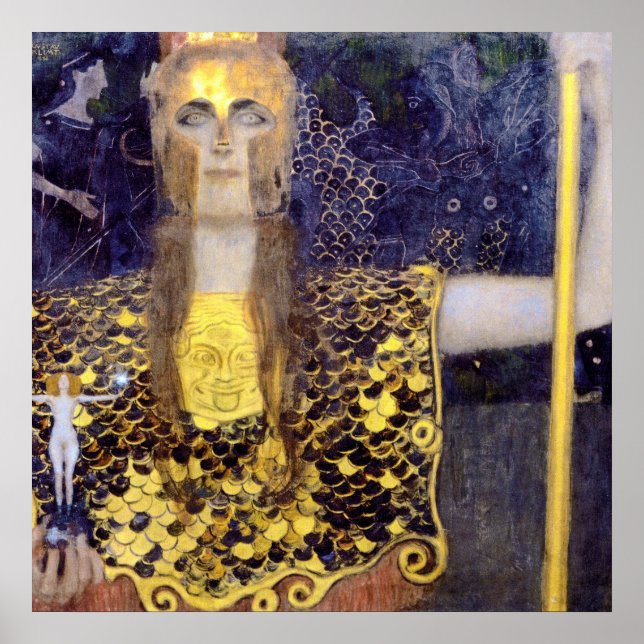 Pallas Athena, Gustav Klimt Poster (Front)