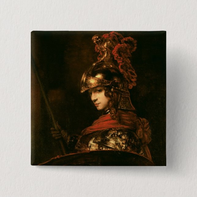 Pallas Athena or, Armoured Figure, 1664-65 15 Cm Square Badge (Front)