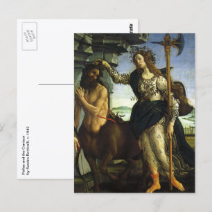 Pallas (Minerva) and Centaur by Sandro Botticelli Postcard
