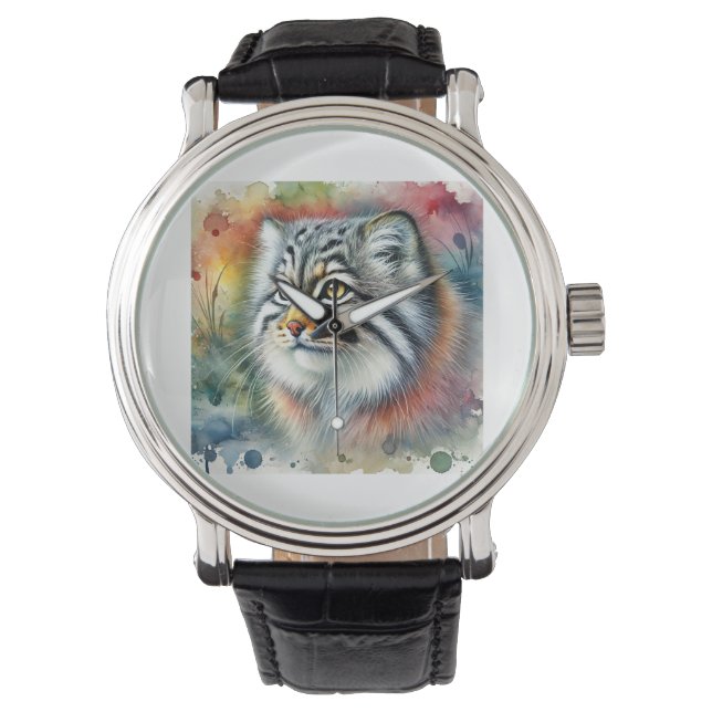 Pallass cat 190624AREF123 - Watercolor Watch (Front)