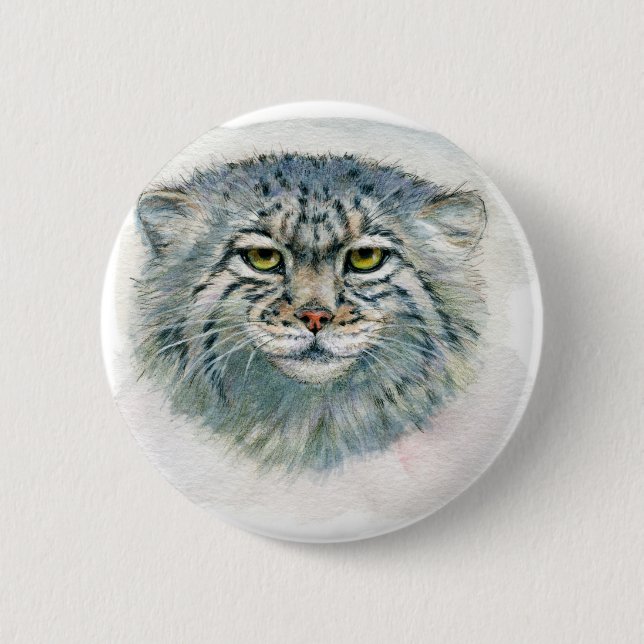 Pallas's Cat 862 6 Cm Round Badge (Front)