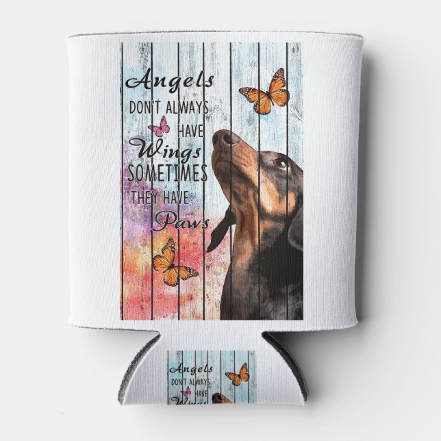 Pallet Angels Sometimes Have Paws Dachshund quotes Can Cooler (Front)