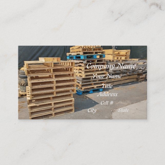 Pallet Product Storage   Business Card (Front)